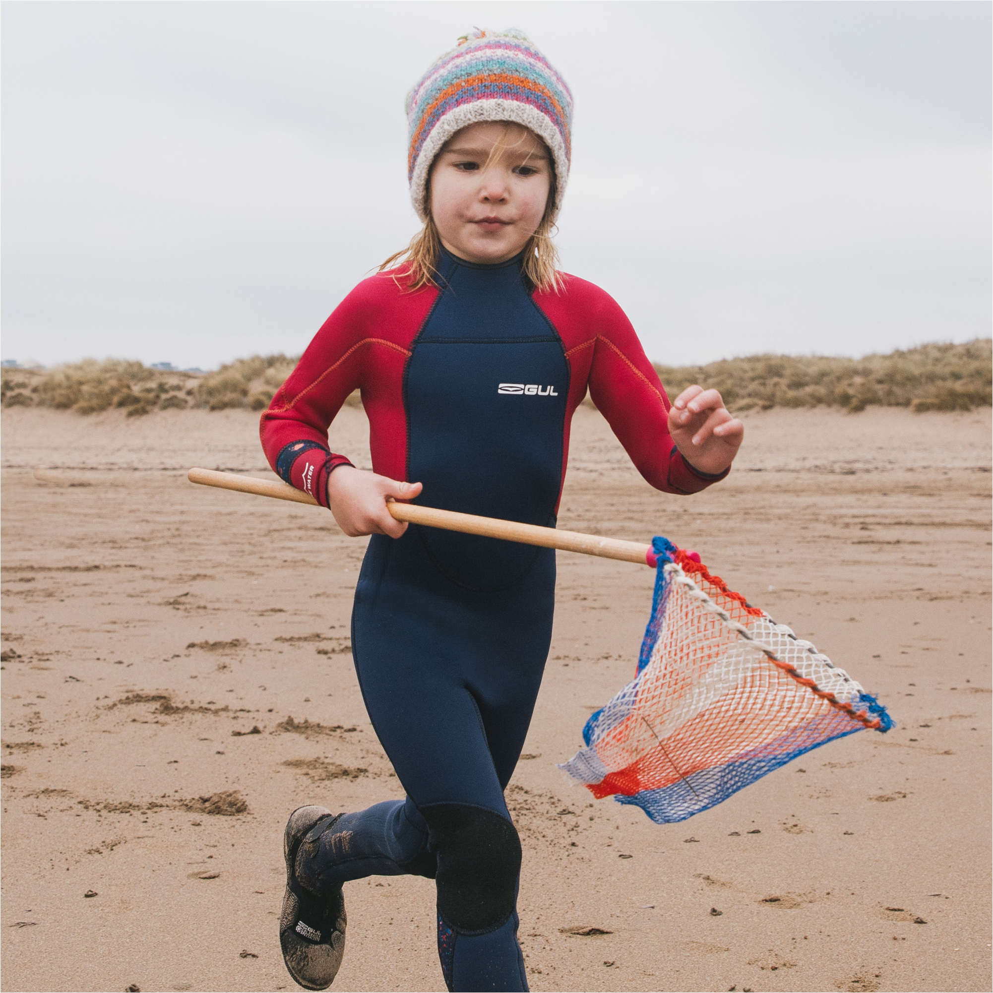 2025 Gul Junior Response 4/3mm GBS Back Zip Wetsuit RE1277-C1 - Blue / Rose